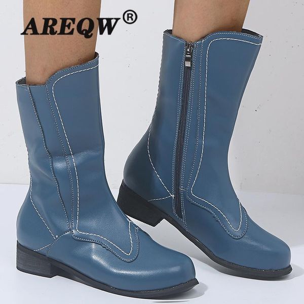 

boots boots для женщин осень зима мода повседневная обувь женская платформа квадратный носок растяжек ткани ботас муджер, Black