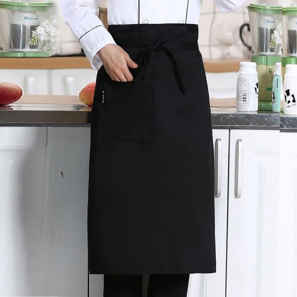 

2020 kitchen cooking apron work dining half-length long waist apron catering chefs waiters uniform essential household supplies1