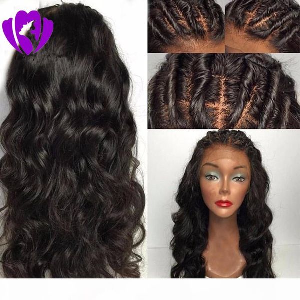 

part synthetic lace front wig body wave wigs heat resistant fiber hair for women 150%density, Black