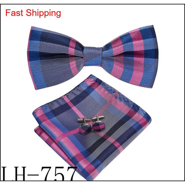 

mens bow tie men silk bow ties designer for men classic silk hanky cufflinks jacquard woven wholesale ing b qylkew nana_shop, Black;blue