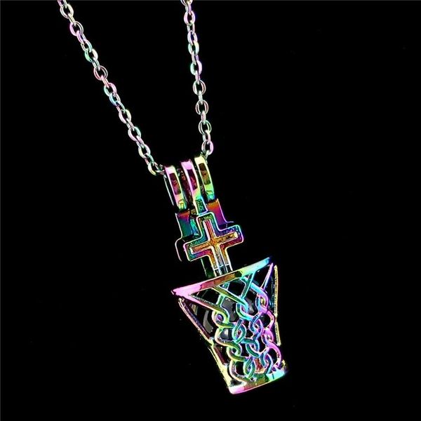 

c944 colors cross perfume bottle cage locket necklace pendant aroma essential oil diffuser fun gift wmtefh bdesybag, Silver