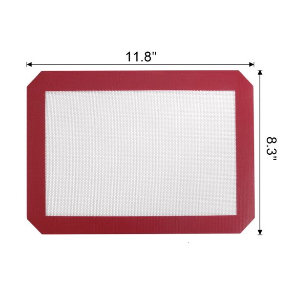 

8.3 mats (11.8 x non-stick inch) dab silicone baking mat for wax oil bake dry herb glass water bongs rigs 1 ne2l3
