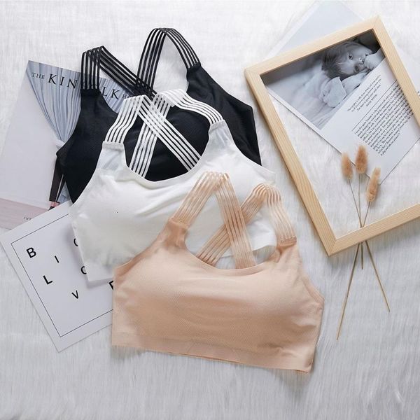 

women yoga sport bras shockproof back sports underwear breathable athletic fitness running gym vest sportswear1, White;black