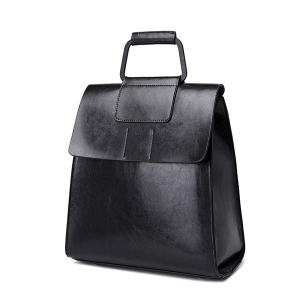 

outdoor bags 2021 spring dress women split leather backpack solid four color large capacity wear-resistant rivet boston handbags