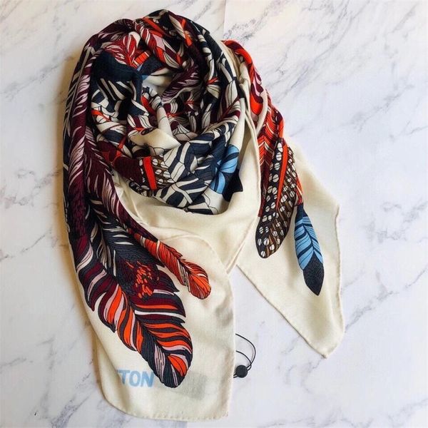 

silk and cashmere scarf exquisite printing design brand women's scarves fashion matching scarf gift 140*140cm, Blue;gray