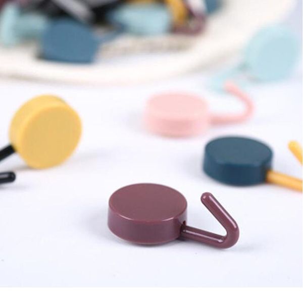 

10pcs solid color punching door without trace nail small hook clothes hook mounted wall hook wall hooks decorativ wmthcr