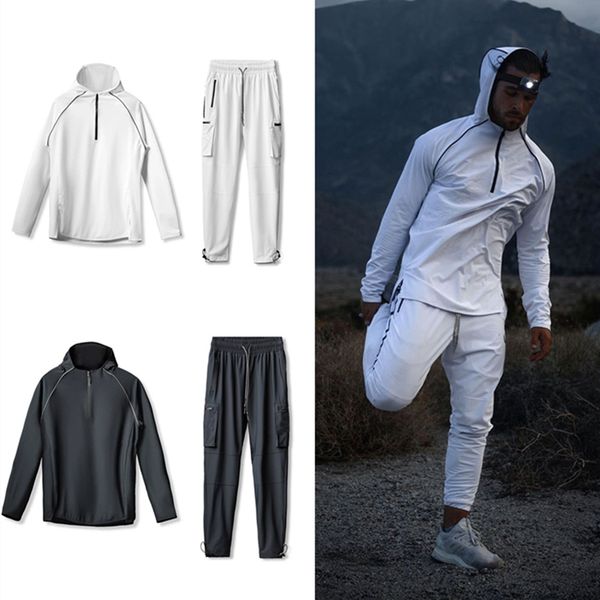 

mens tracksuit clothing designers clothes sport winter coats pants jogging leggings men sports suit hooded sweater pants suit sale cz1116d, White