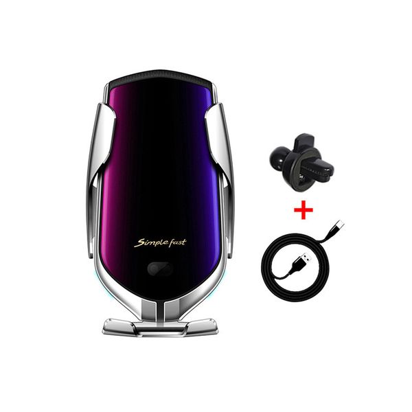 

r1 infrared sensor automatic car mobile phone holder with wireless charger
