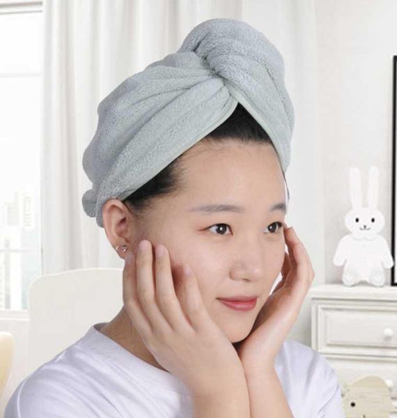 

microfiber towel hair hair drying turbanwomen towels girl's drying hat quick-dry towel1