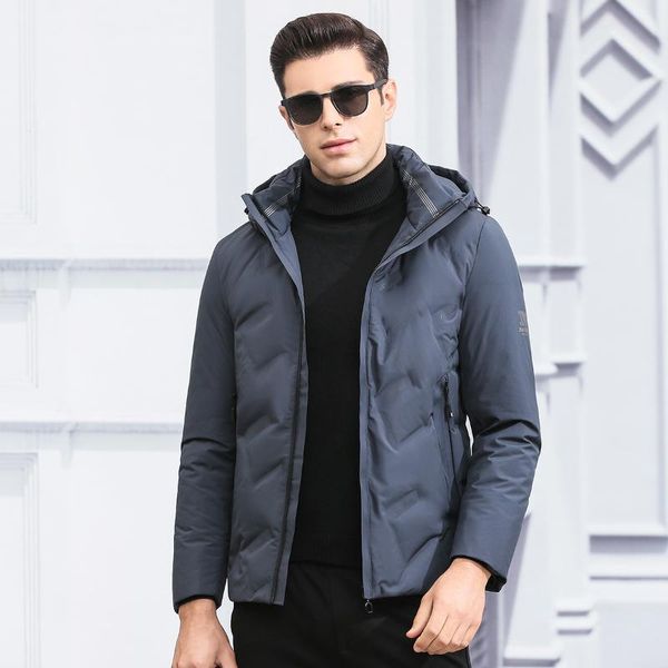 

men's down & parkas the coats male young frivolous short paragraph cultivate morality joker fashion thickening hooded jacket winter coa, Black