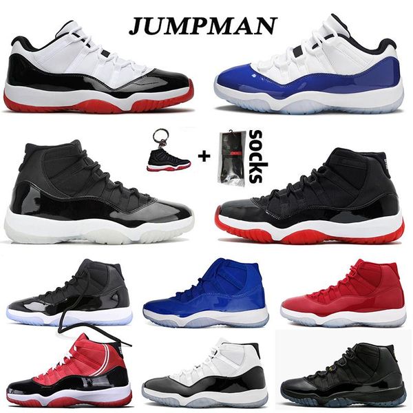 Tênis de basquete jumpman 11 11s tênis Concord 23 baixo alto WMNS masculino feminino XI Bred Jumpman 45 boné e vestido Space Jam Trainers