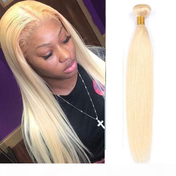 

malaysian human hair bundles one piece lot straight 613# blonde hair wefts 10-32inch blonde one bundles double wefts, Black