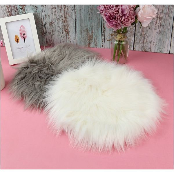 

30 30 см зима мягкие искусственные овчины ковер подушка крышки спальня искусственное одеяло теплые ковровое сиденье меховое поле коврик f bb