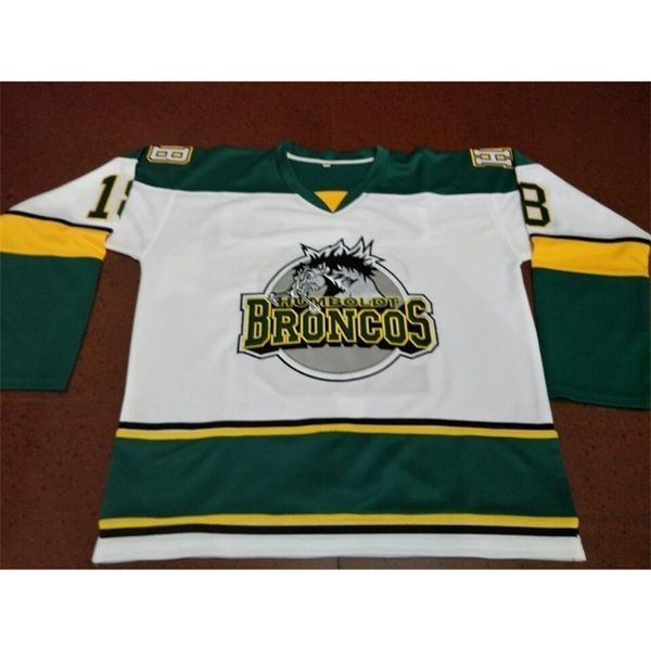 

rare 740 #18 humboldt broncos white hockey jersey size s-4xl or custom any name or number retro jersey, Black