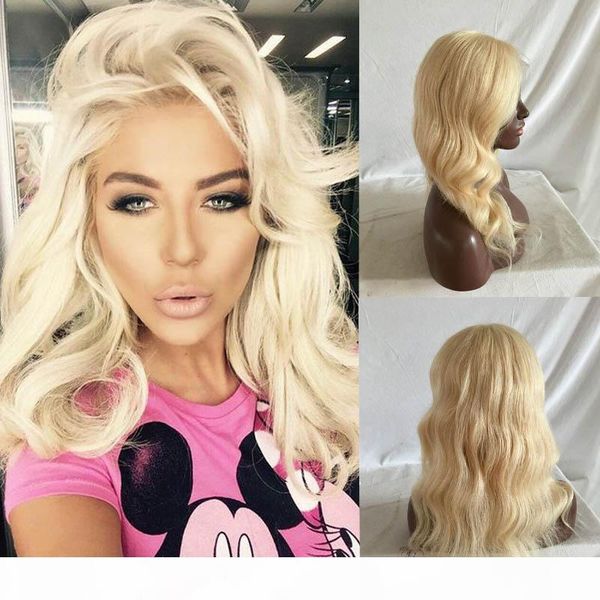 

pure #613 glueless full lace wigs blonde human hair wigs body wave lace front wig blonde hair, Black;brown