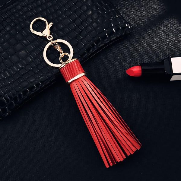 

1pcs colour faux leather tassel fringe pendants woman diy bag car crafts accessories keychain decoration tassels small gifts h jllnwx