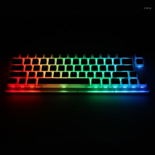 

keyboards womier v66 swappable switch custom mechanical keyboard rgb smd led type c usb port acrylic case pudding keycap1