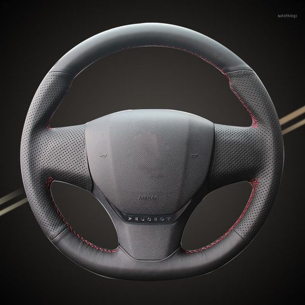 

car braid on the steering wheel cover for 408 2014 diy hand-stitched interior accessory diy auto braiding covers styling1