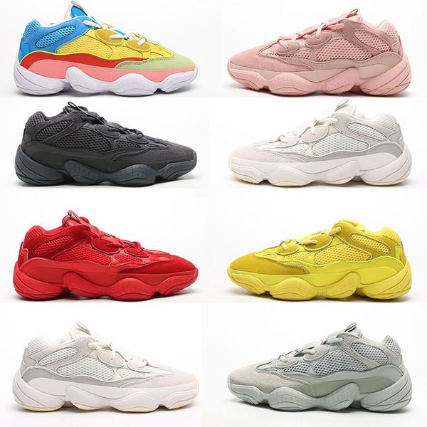 

soft vision 500 stone bone white running shoes mens womens super moon yellow utility black blush salt kanye west stylist sports sneakers