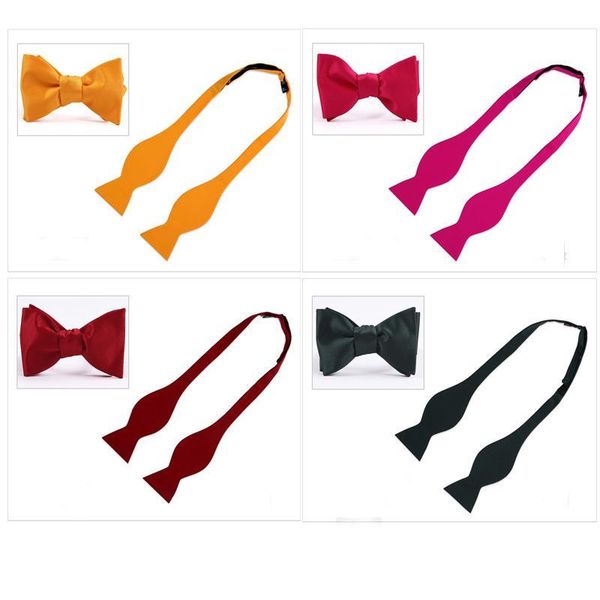 

bow ties self tie men's fashion solid color bowtie adjustable business wedding papillon for men acc qylwys, Black;gray