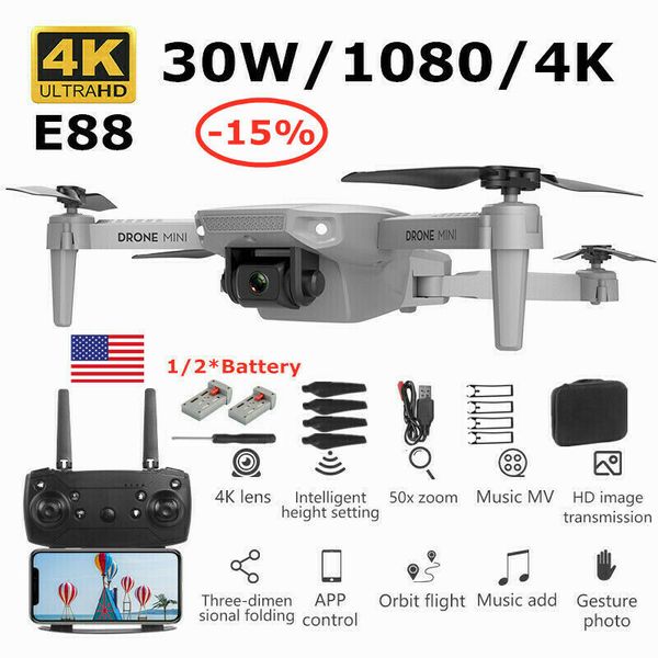 

drone x pro 2.4g selfie wifi fpv 4k 1080p hd gps camera foldable rc quadcopter