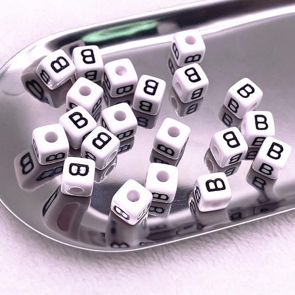 

20 шт. 10 * 10 мм a-z белый алфавит / письмо акриловые кубики бусины для diy ювелирных изделий изготовления 20 шт. 10 * 10 мм bbyczu