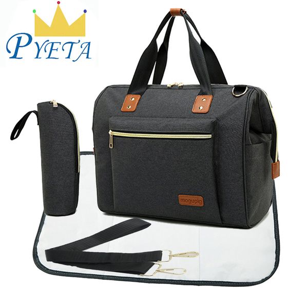 

multifunctional diaper bags mummy maternity bag large capacity nappy changing bag kit 2pcs travel nursing handbag for stroller lj201013