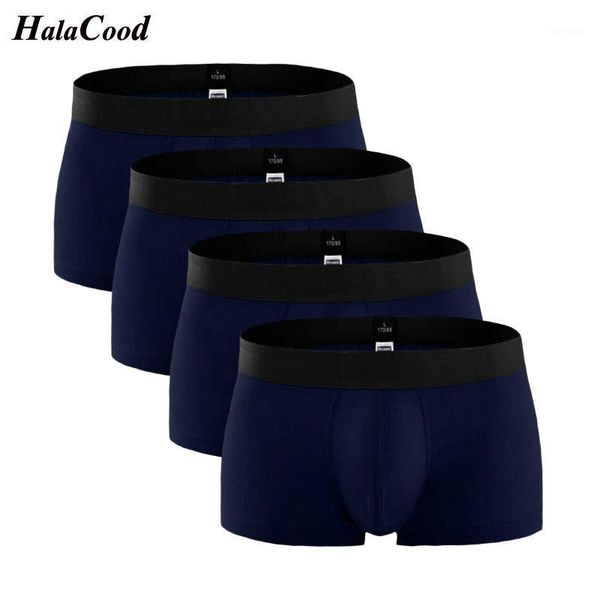 

4pcs\lot fashion quality brand male panties breathable men boxers cotton underwear u convex pouch underpant homewear short1, Black;white