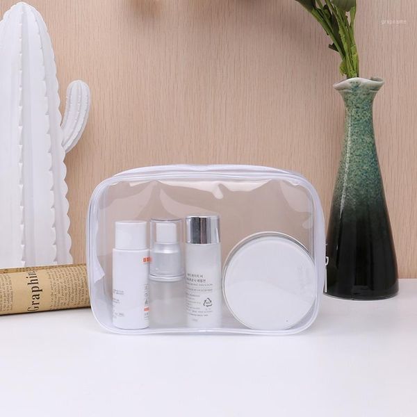 

2020 new ladies cosmetic bag transparent cosmetic bag portable hand large capacity storage women's1