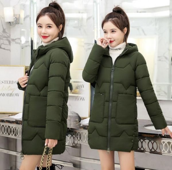 

hot 2020 зимняя мода женская куртка пальто тонкий женский хлопок с капюшоном пальто густые теплые куртки свободные повседневные пальто, Black;brown