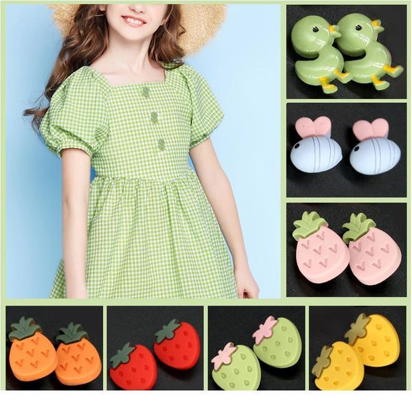 6pcs Cartoon abbigliamento per bambini pulsante cappotto fiore decorativo piccola fibbia cucito indumento piccolo abbigliamento bottoni a pressione Acc jllNWn