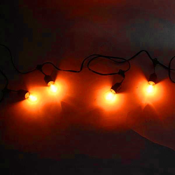 

fast delivery s14 24pcs light bulb outdoor yard lamp string light with black lamp wire high brightness light string