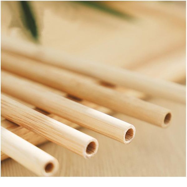 

12pcs/set reusable eco-friendly party kitchen straws bamboo drinking straws with clean brush drop shipping w jllyqp