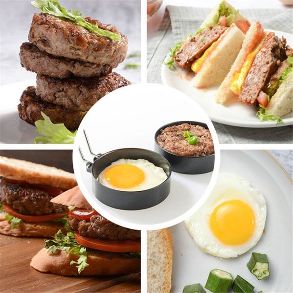 

new home nonstick stainless steel fried egg mold with handle round pancake molds eggs frying mould kitchen tools