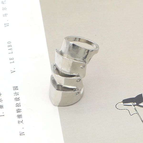 

stainless steel punk armor joint ring men rings sacred guard creative medieval retro vintage ring for men fashion jewelry gift wmtedd