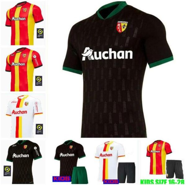 

20 21 maillot de foot rc lens soccer jerseys gradit fortes cahuzac perez 2020 2021 mauricio camisa de futebol kakuta men kids football shirt, Black;yellow