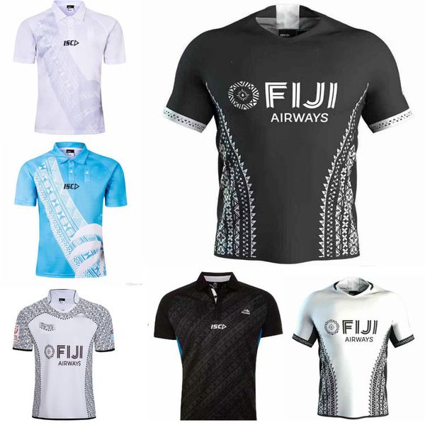 

custom name and number2021 new fiji 7s home away jersey national team fiji rugby jerseys league men's jersey, Black;gray