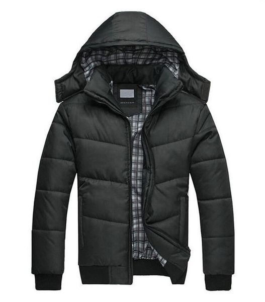 

2020 new brand winter jacket men parkas bomber jacket hooded coats patchwork padded jacket male parka asian size 3xl, Black