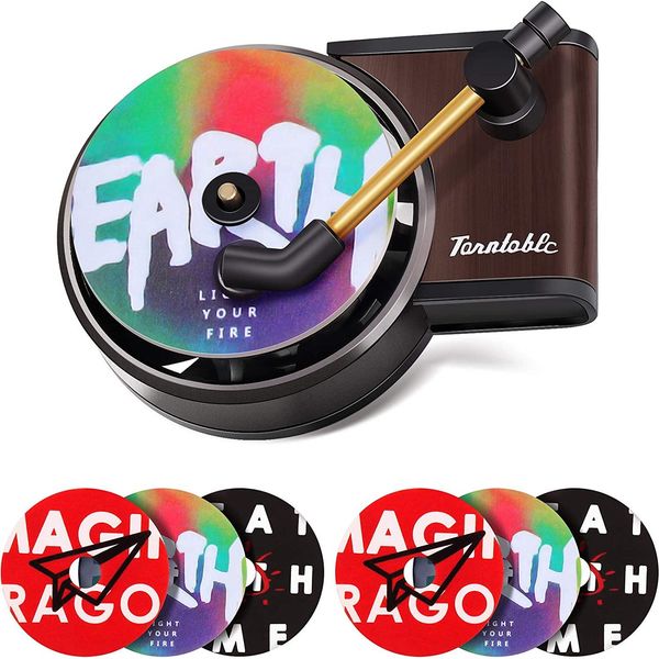 

car retro record player perfume clip air freshener aromatherapy essential oil diffuser vent outlet clip condition car interior decor yl0247