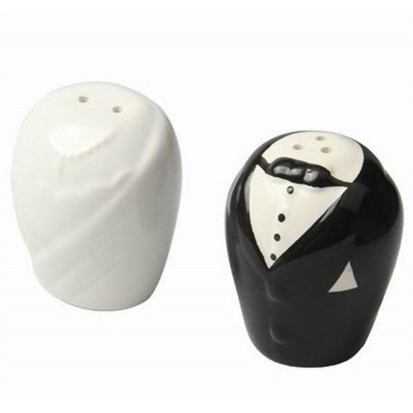 

wedding bridal party gifts groom and bride salt & pepper shake jllpgs mywjqq