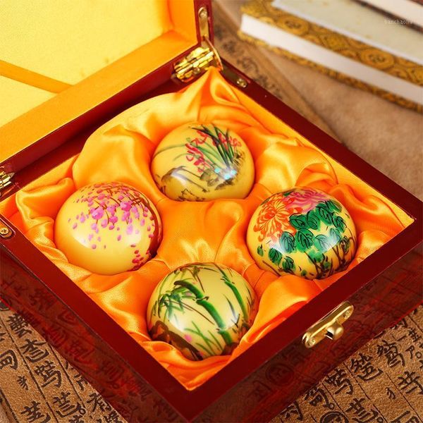 

fitness balls 4piece chinese health blue baoding ball daily exercise stress relief handball therapy massager hand strength balls1