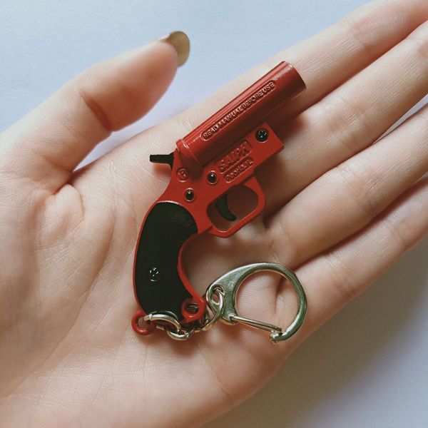

signal gun 2020 car key pubg chain wallet keychain steel cosplay884e, Silver