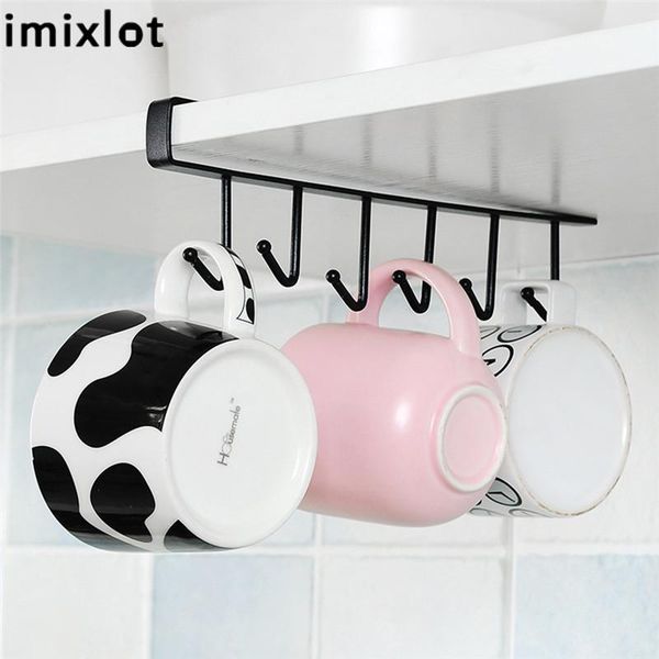 

hooks & rails imixlot iron hanging kitchen cabinet tableware storage rack no trace nail-wardrobe bathroom wall hook hanger