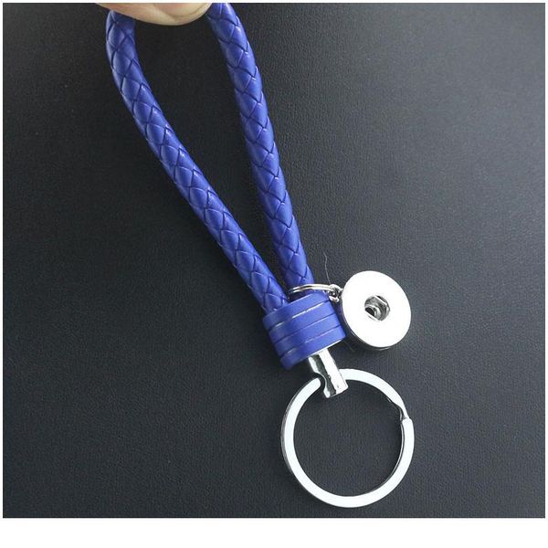 

20 colors keychains man pu leather 1 button metal snap button jewelry keyring keychain (fit 18mm 20mm snaps) k215 watch bbydow