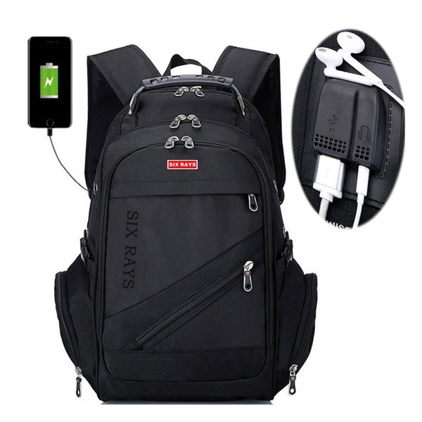 SIXRAYS Marke Design Junge Rucksäcke Kinder Schultaschen Teenager Beste Studenten Reisetaschen USB-Aufladung Wasserdichte Schultasche LJ201225