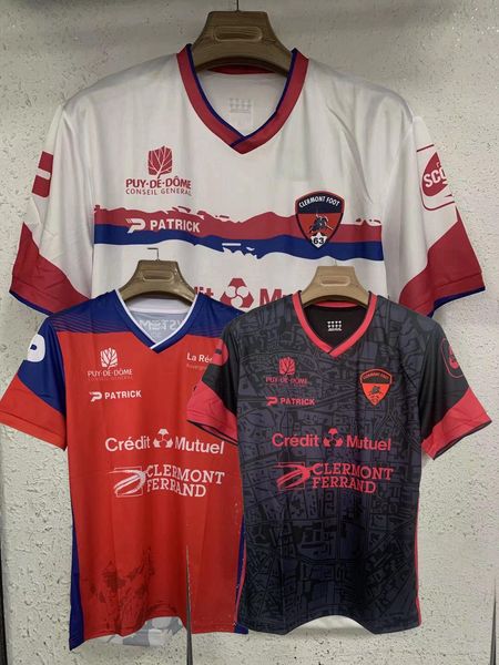 

21 22 clermont foot 63 soccer jerseys home away third 2021 2022 maillot de foot bayo dossou allevinah berthomier magnin iglesias tell footba, Black;yellow
