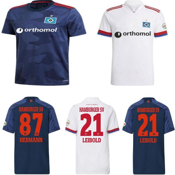 

20 21 hsvmännerkinder uniformen football 2xl jersey hamburger sv kittel leibold dudziak terodde men's football shirt uniform, Black;yellow