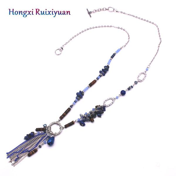 

bohemian handmade tassel necklace ladies natural shell gravel fashion retro coconut shell beads beaded pendant necklace jewelry, Silver