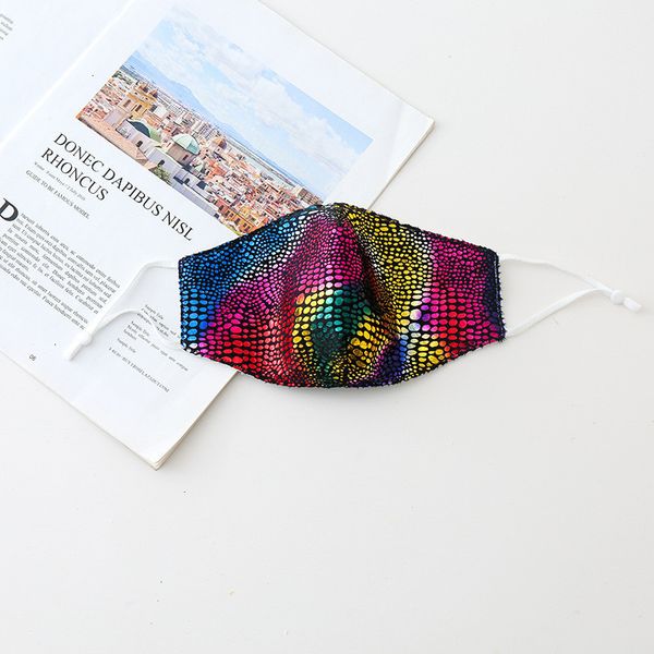 

printed dye breathable dustproof fashion tie multi-color leopard washable reusable cotton masks
