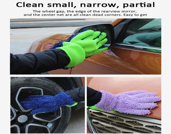 

машины моющие перчатки 5 палец мягкая многофункциональная двухсторонняя щетка для машины и мотоцикла домашняя мытья полотенца wmtnvl
